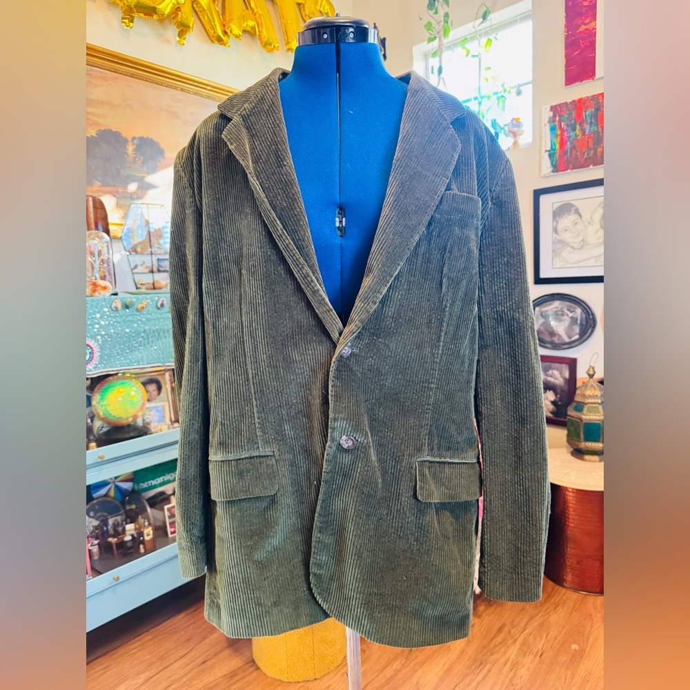 J.Crew Forest Green Cotton Corduroy Blazer